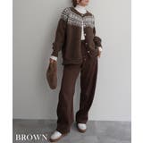 ブラウン | カーブライン裏起毛スウェットパンツRashik ボトム 大人カジュアル | BUYSENSE