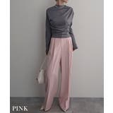 細ベルト付きセミワイドスラックス Rashik ボトム | BUYSENSE | 詳細画像10 