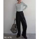 細ベルト付きセミワイドスラックス Rashik ボトム | BUYSENSE | 詳細画像12 