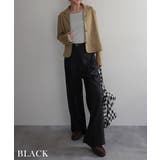 細ベルト付きセミワイドスラックス Rashik ボトム | BUYSENSE | 詳細画像14 
