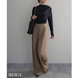 細ベルト付きセミワイドスラックス Rashik ボトム | BUYSENSE | 詳細画像6 