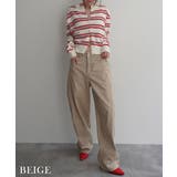 ベージュ | カーブシームバレルパンツ Rashik ボトム | BUYSENSE