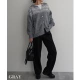 グレー | ノルディックニットカーディガンRashik カーディガン 大人カジュアル | BUYSENSE