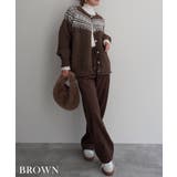 ブラウン | ノルディックニットカーディガンRashik カーディガン 大人カジュアル | BUYSENSE