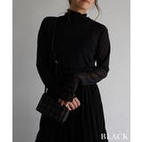 ブラック | ハイネックメロウシアートップス Rashik カットソー | BUYSENSE
