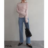 ピンク | ボートネックトップス Rashik カットソー | BUYSENSE