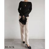 ブラック | ボートネックトップス Rashik カットソー | BUYSENSE