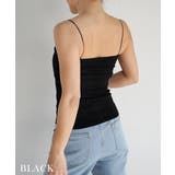 ブラック | カップ付きスパゲッティキャミ Rashik カットソー | BUYSENSE