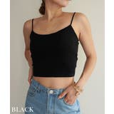 ブラック | カップショートキャミソールRashik カットソー 大人カジュアル | BUYSENSE