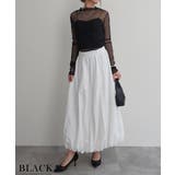 ブラック | ポルカドットシアートップスRashik カットソー 大人カジュアル | BUYSENSE