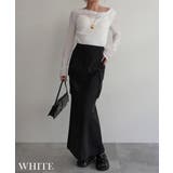 ホワイト | ルーズドレープシアートップスRashik カットソー 大人カジュアル | BUYSENSE