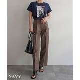 ネイビー | フォトプリントロゴTシャツ Rashik カットソー | BUYSENSE
