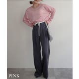 ピンク | サイドスリットシアートップス Rashik カットソー | BUYSENSE