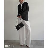 ブラック | サイドスリットシアートップス Rashik カットソー | BUYSENSE