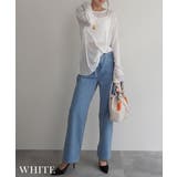 ホワイト | サイドスリットシアートップス Rashik カットソー | BUYSENSE