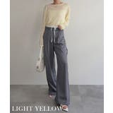 ライトイエロー | サイドスリットシアートップス Rashik カットソー | BUYSENSE