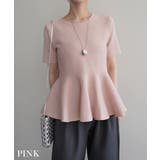 ピンク | ペプラム半袖プルオーバー Rashik カットソー | BUYSENSE