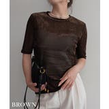 ブラウン | シアーベロアTシャツ Rashik カットソー | BUYSENSE
