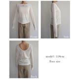 バックオープンベロア調トップスRashik カットソー 大人カジュアル | BUYSENSE | 詳細画像4