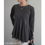 チャコール | 裾フレア長袖トップスRashik カットソー 大人カジュアル | BUYSENSE