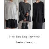 裾フレア長袖トップスRashik カットソー 大人カジュアル | BUYSENSE | 詳細画像2 