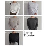 コットンフライスボートネックトップスRashik カットソー 大人カジュアル | BUYSENSE | 詳細画像2 