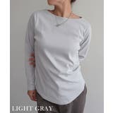 ライトグレー | コットンフライスボートネックトップスRashik カットソー 大人カジュアル | BUYSENSE