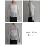 リブシアークルーネックトップス Rashik カットソー | BUYSENSE | 詳細画像4 