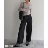 ディープラウンドネックトップスRashik カットソー 大人カジュアル | BUYSENSE | 詳細画像9 