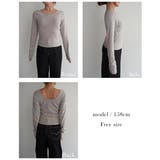 ディープラウンドネックトップスRashik カットソー 大人カジュアル | BUYSENSE | 詳細画像4 