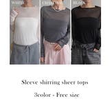袖シャーリングシアートップスRashik カットソー 大人カジュアル | BUYSENSE | 詳細画像2 