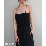 ブラック | 接触冷感カップ付きベアキャミソール Rashik カットソー | BUYSENSE