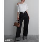 フリルネックワンショルTシャツRashik カットソー 大人カジュアル | BUYSENSE | 詳細画像8