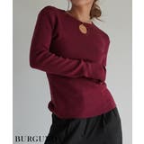 バーガンディ | 前あきデザインニット Rashik ニット | BUYSENSE