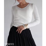 ホワイト | Vネックニットトップス Rashik ニット | BUYSENSE