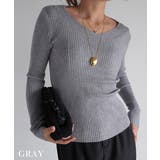グレー | Vネックニットトップス Rashik ニット | BUYSENSE