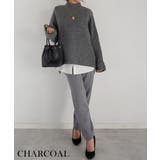 チャコール | ハイネックニットトップス Rashik ニット | BUYSENSE