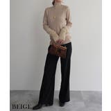 ベージュ | スリーブシャギーニットRashik ニット 大人カジュアル | BUYSENSE