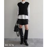 VネックニットショートベストRashik ニット 大人カジュアル | BUYSENSE | 詳細画像11