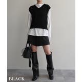VネックニットショートベストRashik ニット 大人カジュアル | BUYSENSE | 詳細画像12