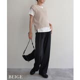VネックニットショートベストRashik ニット 大人カジュアル | BUYSENSE | 詳細画像6