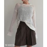 ホワイト | モヘアローゲージニットRashik ニット 大人カジュアル | BUYSENSE