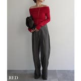 オフショルダーギャザーニット Rashik ニット | BUYSENSE | 詳細画像8 