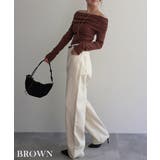 オフショルダーギャザーニット Rashik ニット | BUYSENSE | 詳細画像6 