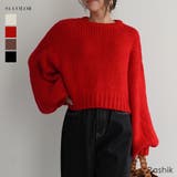 バルーンスリーブショートニットRashik ニット 大人カジュアル | BUYSENSE | 詳細画像1