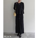 ブラック | 裾バルーンニットプルオーバー Rashik ニット | BUYSENSE