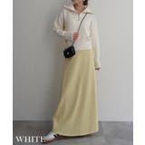 ホワイト | ハーフジップ裾リブニットRashik ニット 大人カジュアル | BUYSENSE