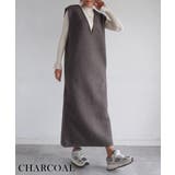 チャコール | Vネックワンピース Rashik ワンピース | BUYSENSE