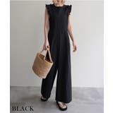 ブラック | ショルダーフリルラッシュガードオールインワン Rashik ワンピース | BUYSENSE