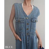 VネックデニムオールインワンRashik ワンピース 大人カジュアル | BUYSENSE | 詳細画像4